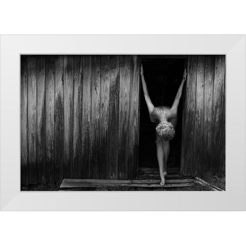 Whitney White Modern Wood Framed Art Print by Fritz, Ray