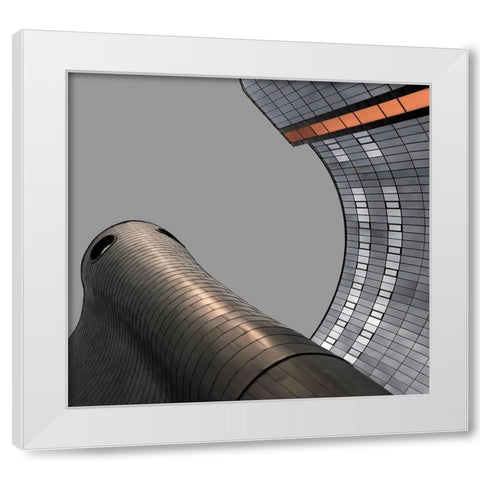 Untitled White Modern Wood Framed Art Print by Buczkowski, Tomasz