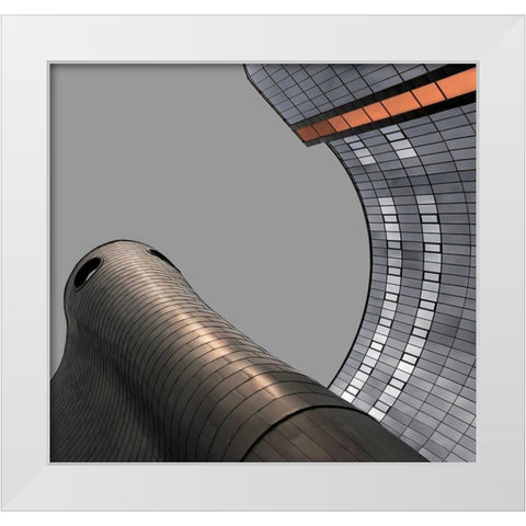 Untitled White Modern Wood Framed Art Print by Buczkowski, Tomasz