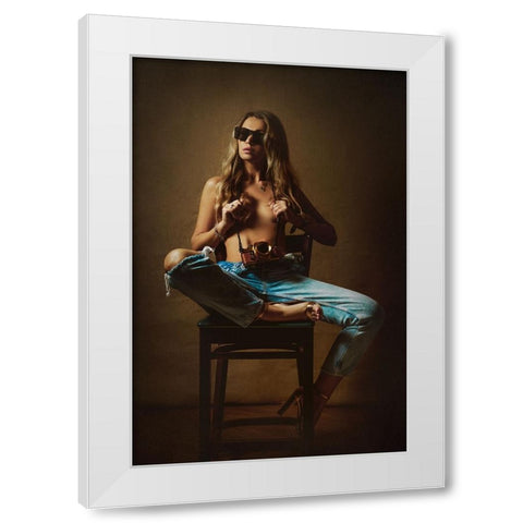 Photographer White Modern Wood Framed Art Print by Bolgov, Ruslan