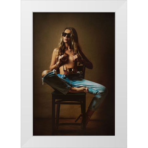 Photographer White Modern Wood Framed Art Print by Bolgov, Ruslan