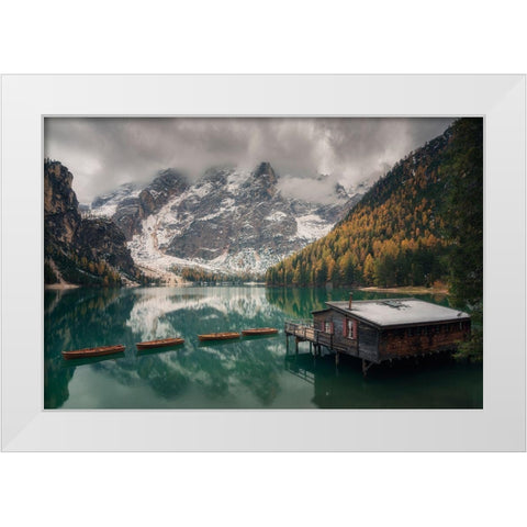 You Better Breathe While Therea??S Still Time White Modern Wood Framed Art Print by De Franzoni, Thomas