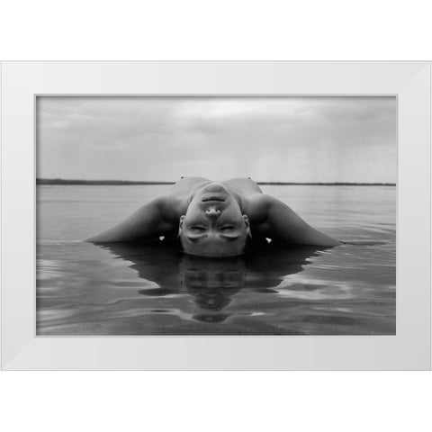 Untitled White Modern Wood Framed Art Print by Faletkin, Mikhail