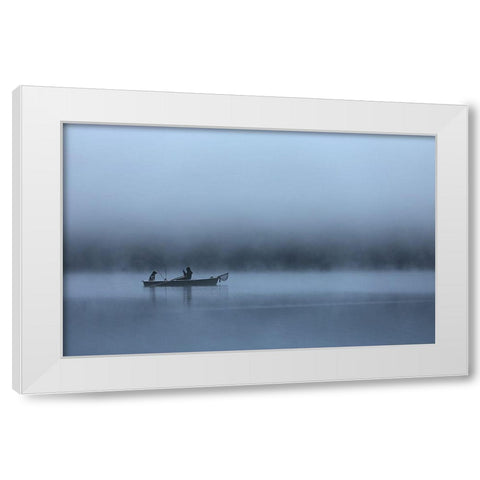 Best Companion White Modern Wood Framed Art Print by Hermann, Uschi