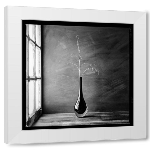 Hard Days White Modern Wood Framed Art Print by Laercio, Luiz