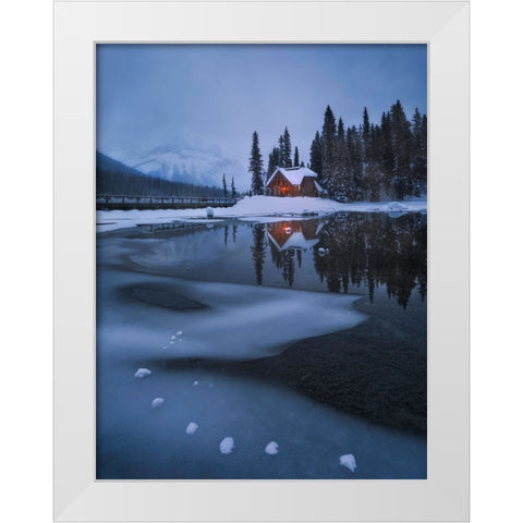 A Dream House White Modern Wood Framed Art Print by L. Zhang, Jenny