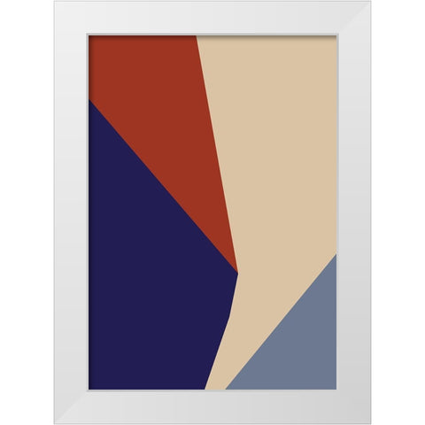Color Blocks 03 White Modern Wood Framed Art Print by 1x Studio