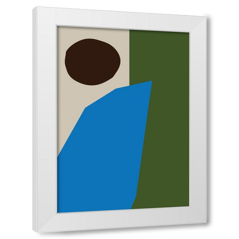 Color Blocks 04 White Modern Wood Framed Art Print by 1x Studio