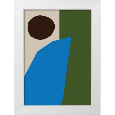 Color Blocks 04 White Modern Wood Framed Art Print by 1x Studio