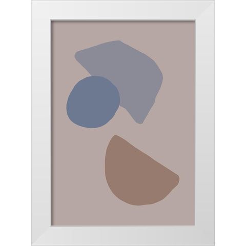 Organic Shapes 03 White Modern Wood Framed Art Print by 1x Studio