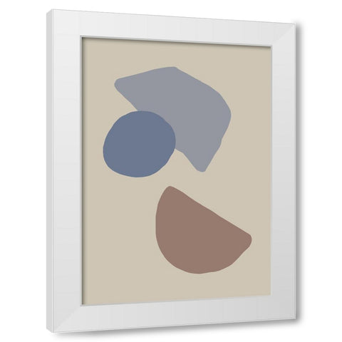 Organic Shapes 04 White Modern Wood Framed Art Print by 1x Studio