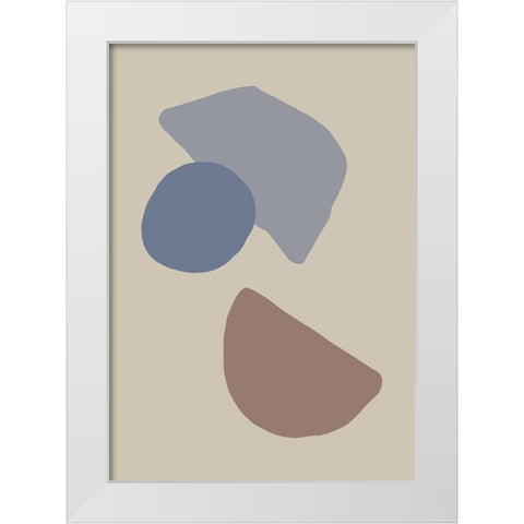Organic Shapes 04 White Modern Wood Framed Art Print by 1x Studio