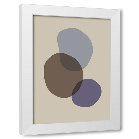 Organic Shapes 05 White Modern Wood Framed Art Print by 1x Studio