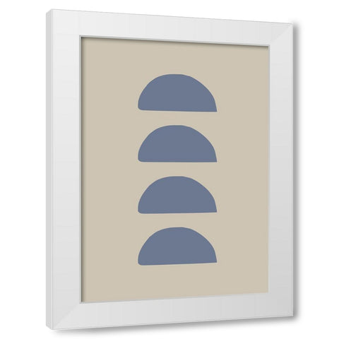 Organic Shapes 06 White Modern Wood Framed Art Print by 1x Studio