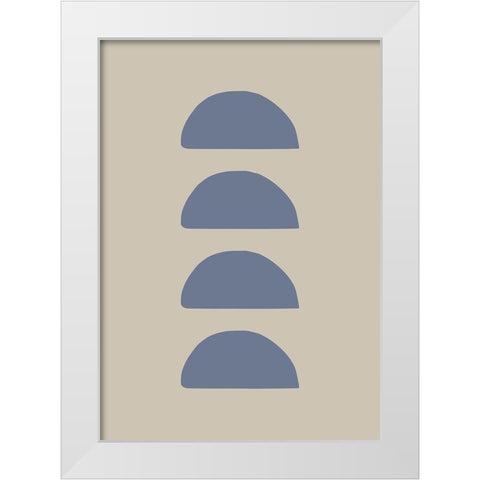Organic Shapes 06 White Modern Wood Framed Art Print by 1x Studio