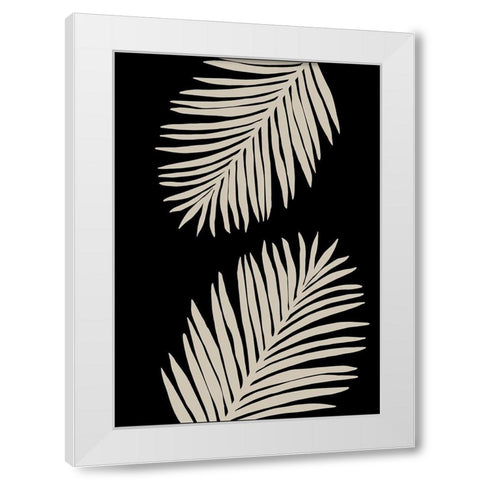 Palm Leaves White Modern Wood Framed Art Print by 1x Studio