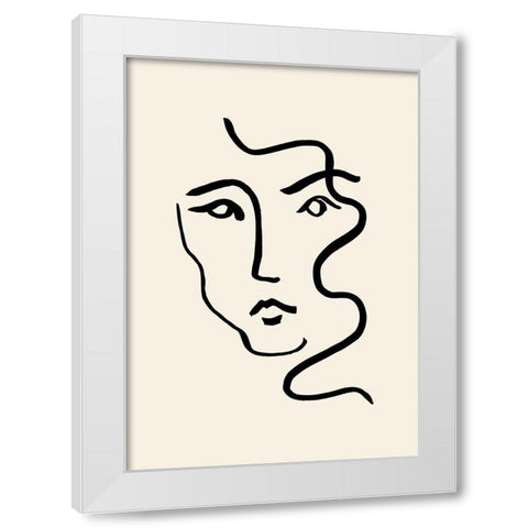 Portrait 01 White Modern Wood Framed Art Print by 1x Studio