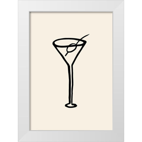 Shaken-Not Stirred White Modern Wood Framed Art Print by 1x Studio
