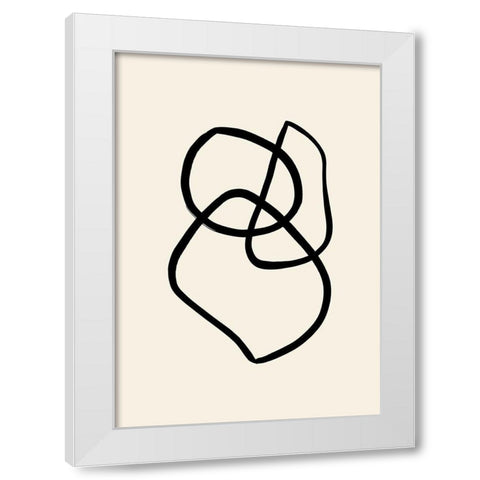 Shape 01 White Modern Wood Framed Art Print by 1x Studio