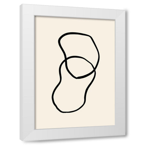 Shape 02 White Modern Wood Framed Art Print by 1x Studio