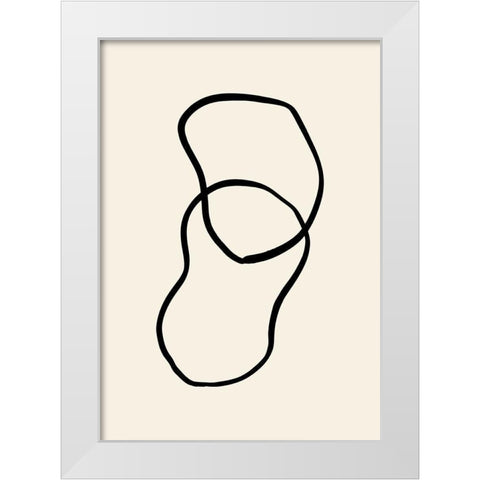Shape 02 White Modern Wood Framed Art Print by 1x Studio