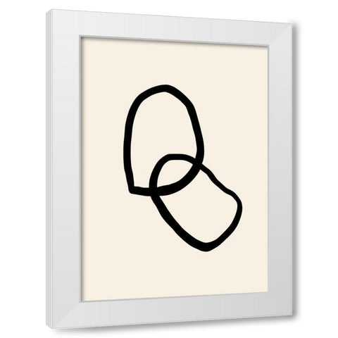 Shape 03 White Modern Wood Framed Art Print by 1x Studio