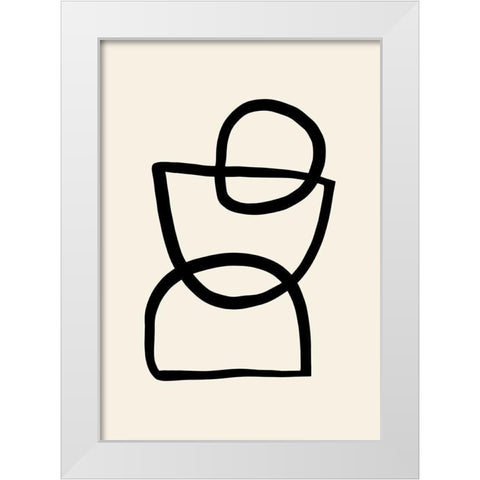 Shape 04 White Modern Wood Framed Art Print by 1x Studio