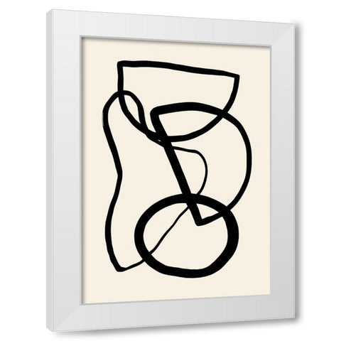 Shape 05 White Modern Wood Framed Art Print by 1x Studio