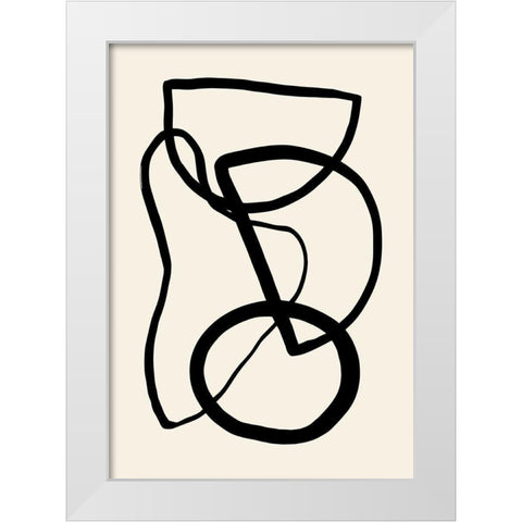 Shape 05 White Modern Wood Framed Art Print by 1x Studio