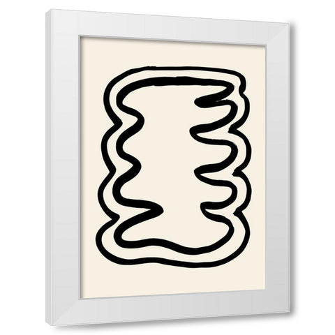 Shape 06 White Modern Wood Framed Art Print by 1x Studio