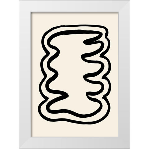 Shape 06 White Modern Wood Framed Art Print by 1x Studio