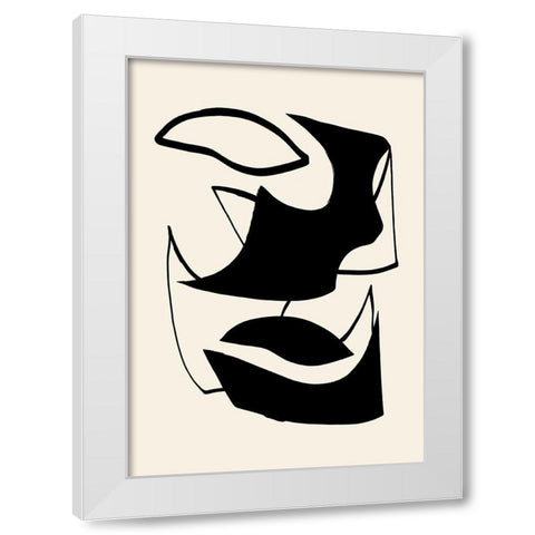 Shape 07 White Modern Wood Framed Art Print by 1x Studio