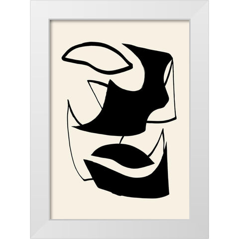 Shape 07 White Modern Wood Framed Art Print by 1x Studio
