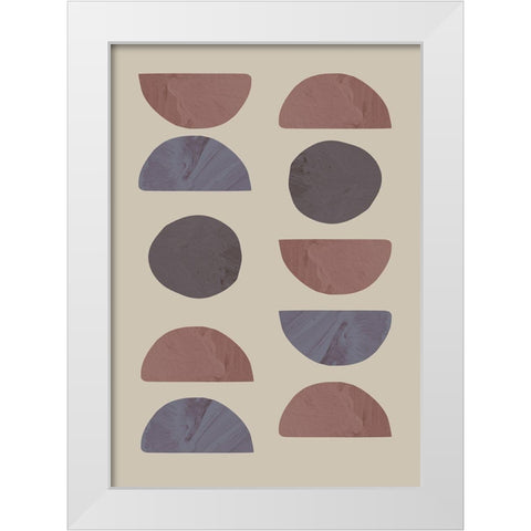 Collage 04 Sand White Modern Wood Framed Art Print by 1x Studio