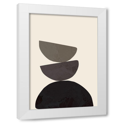 Collage 08 White Modern Wood Framed Art Print by 1x Studio