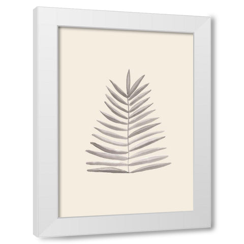 Palm Leaf Ink White Modern Wood Framed Art Print by 1x Studio