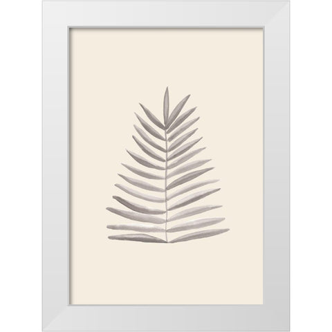 Palm Leaf Ink White Modern Wood Framed Art Print by 1x Studio