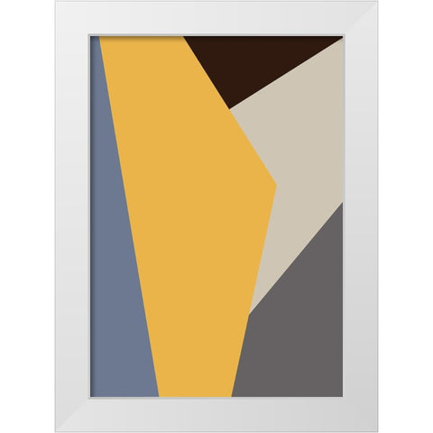 Color Blocks 01 White Modern Wood Framed Art Print by 1x Studio