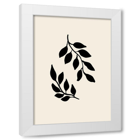 Black Twigs White Modern Wood Framed Art Print by 1x Studio
