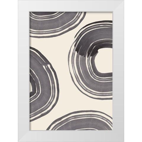 Rings Of Life White Modern Wood Framed Art Print by 1x Studio
