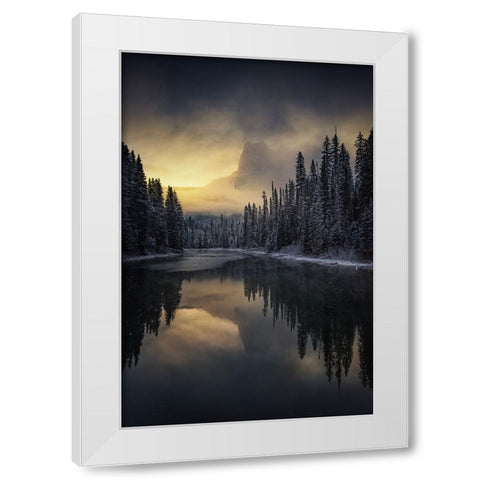 Emerald  Lake, Canada White Modern Wood Framed Art Print by Martin Castan, David