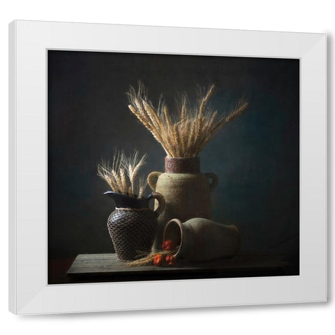 Untitled White Modern Wood Framed Art Print by W., Catherine