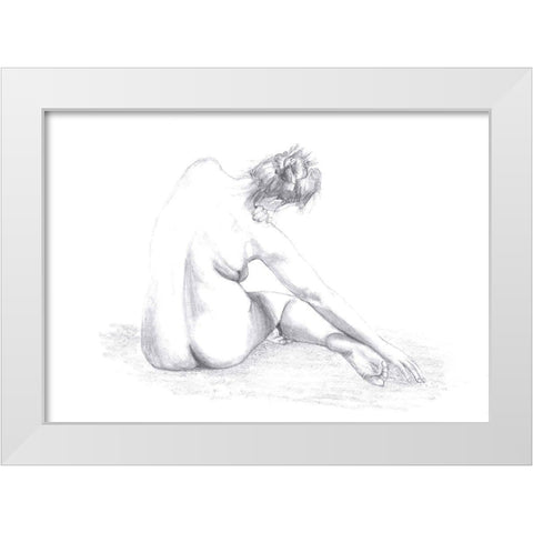 Sketch of a Woman White Modern Wood Framed Art Print by 1x Studio II