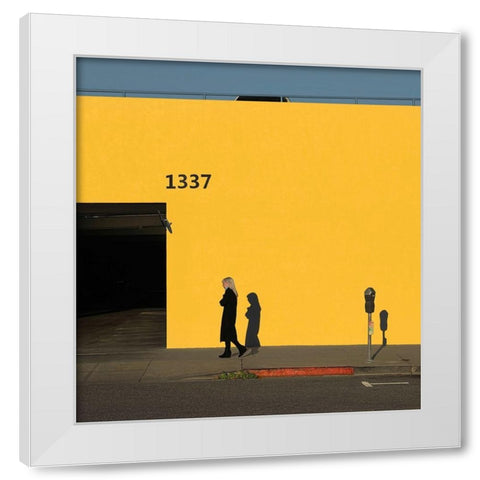 1337 White Modern Wood Framed Art Print by Labagnara, Roxana