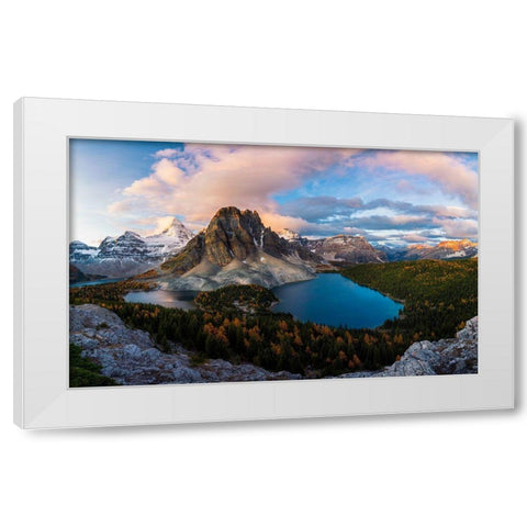 Sunrise At Mt. Assiniboine White Modern Wood Framed Art Print by L. Zhang, Jenny
