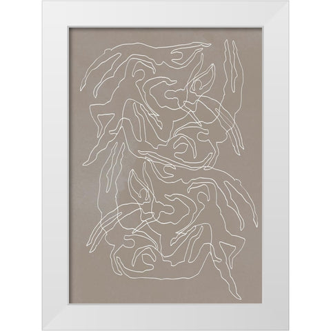 Swimmers White Modern Wood Framed Art Print by 1x Studio II