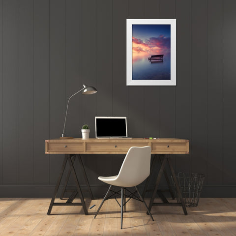 Samotna White Modern Wood Framed Art Print by Taczkowski, Wojciech