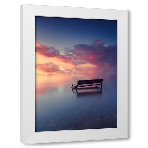 Samotna White Modern Wood Framed Art Print by Taczkowski, Wojciech