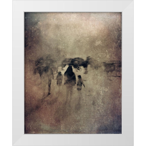 My Street Dreams White Modern Wood Framed Art Print by Vural, Yalim