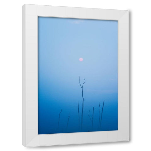 Melancholy White Modern Wood Framed Art Print by Swapnil